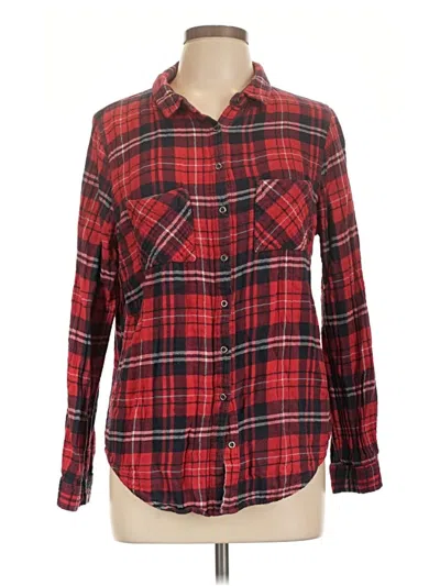 Pre-owned Cotton On Long Sleeve Button Down Shirt In Red