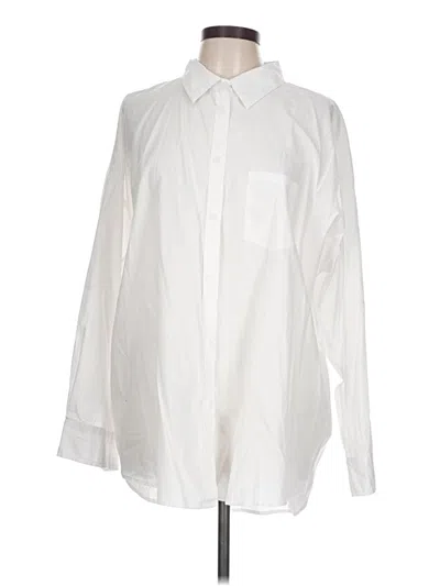 Pre-owned Cotton On Long Sleeve Button Down Shirt In White