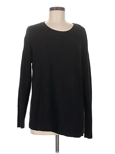 Pre-owned Cotton On Long Sleeve Top Black Crew Neck Tops