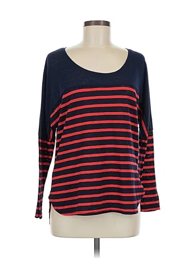 Pre-owned Cotton On Long Sleeve Top Blue Scoop Neck Tops