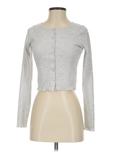 Pre-owned Cotton On Long Sleeve Top Gray Sweetheart Neckline Tops