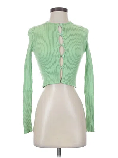 Pre-owned Cotton On Long Sleeve Top Green Turtleneck Tops