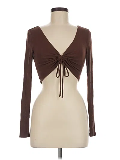 Pre-owned Cotton On Long Sleeve T-shirt In Brown
