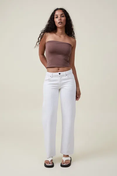 Cotton On Long Straight Jean In Brown