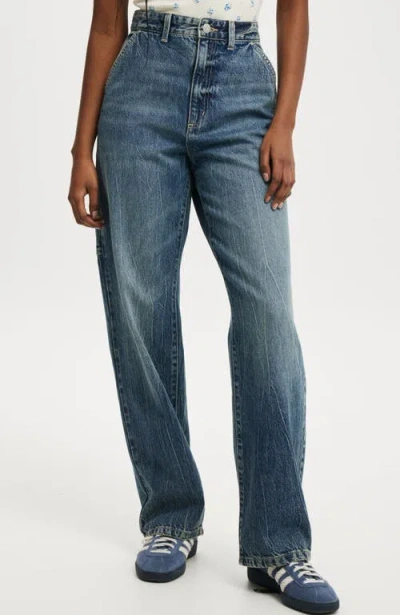 Cotton On Loose Straight Jean In Blue Dusk Carpenter