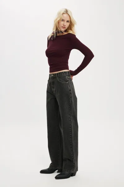 Cotton On Loose Straight Jean In Black