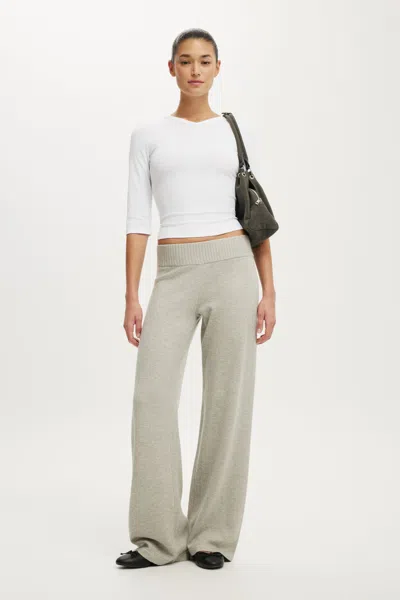 Cotton On Lotus Knit Pant In Grey Marle