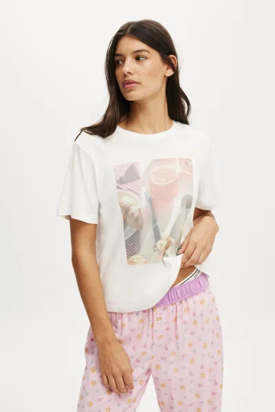 Cotton On Lounge Graphic Tee In White