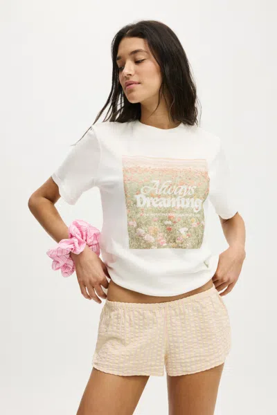 Cotton On Lounge Graphic Tee In White