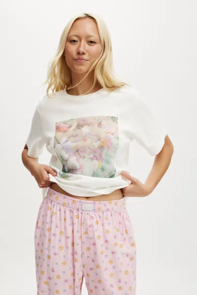 Cotton On Lounge Graphic Tee In White