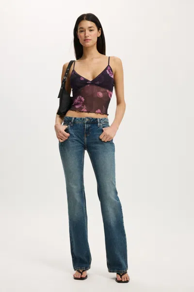 Cotton On Low Rise Bootcut Jean In Hysteric Blue