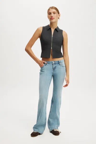 Cotton On Low Rise Bootcut Jean In Rush Blue
