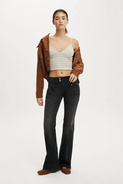 Cotton On Low Rise Bootcut Jean In Stitch Revolve Black