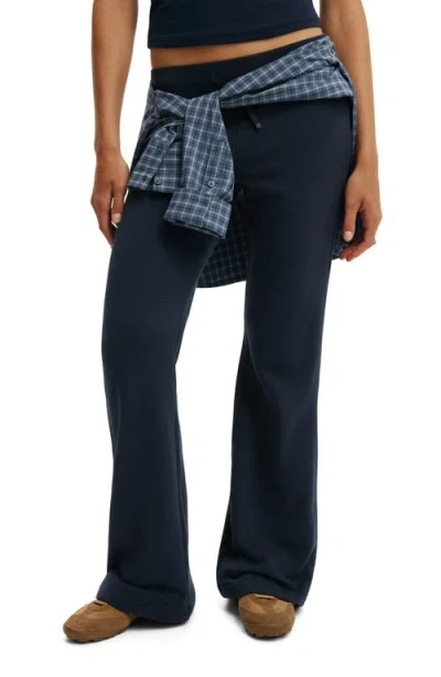 Cotton On Low Rise Bootleg Sweatpant In Blue