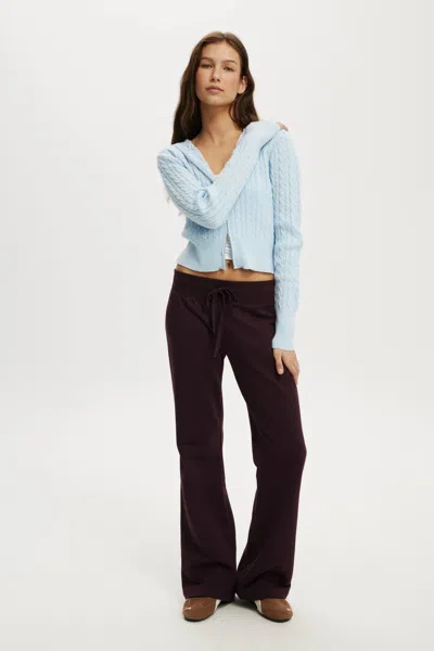 Cotton On Low Rise Bootleg Sweatpant In Noble Plum