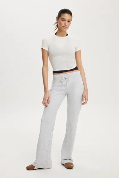 Cotton On Low Rise Bootleg Sweatpant In Soft Grey Marle