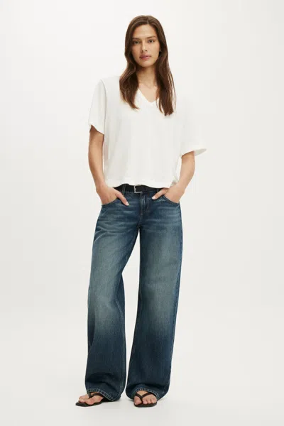 Cotton On Low Rise Straight Jean In Borderline Blue