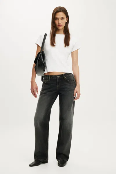 Cotton On Low Rise Straight Jean In Drift Black