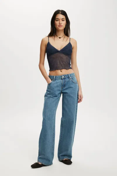 Cotton On Low Rise Straight Jean In Blue