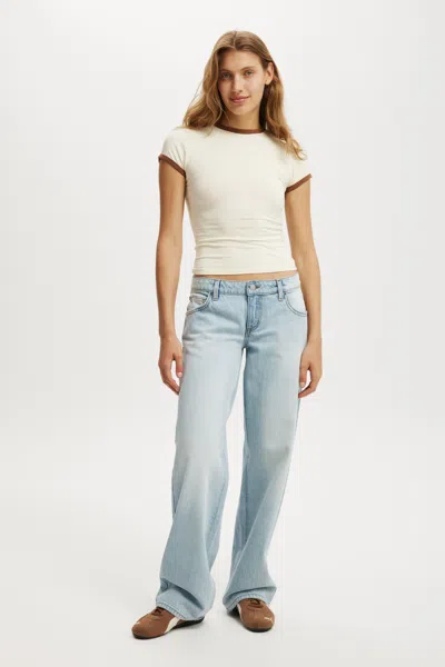 Cotton On Low Rise Straight Jean In Notion Blue