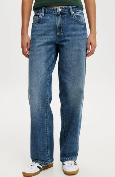 Cotton On Low Rise Straight Jean In Pure Blue