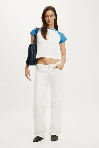 Cotton On Low Rise Straight Jean In Vintage White