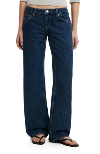 Cotton On Low Rise Straight Leg Jeans In Blue
