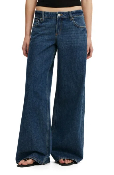 Cotton On Low Rise Wide Leg Jeans In Blue