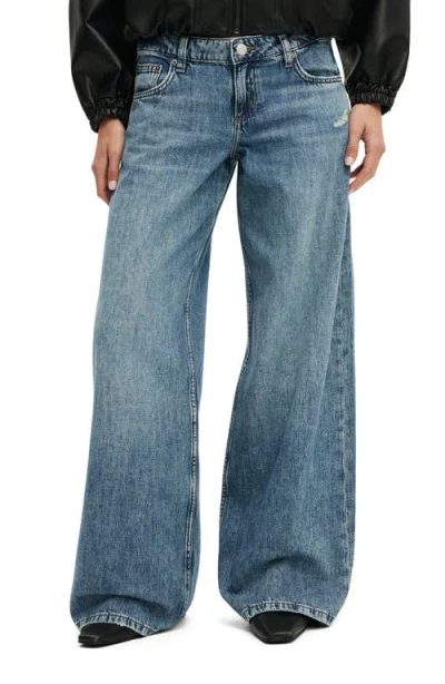 Cotton On Low Rise Wide Leg Jeans In Miami Blue
