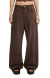 Cotton On Low Super Baggy Jean In Blue