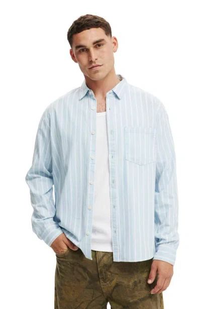 Cotton On Luca Long Sleeve Shirt In Blue