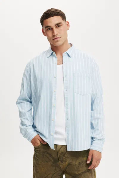 Cotton On Luca Long Sleeve Shirt In Blue