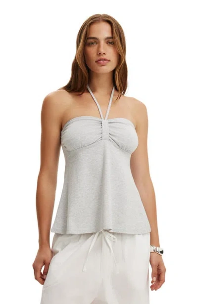 Cotton On Lucy Babydoll Halter In Gray