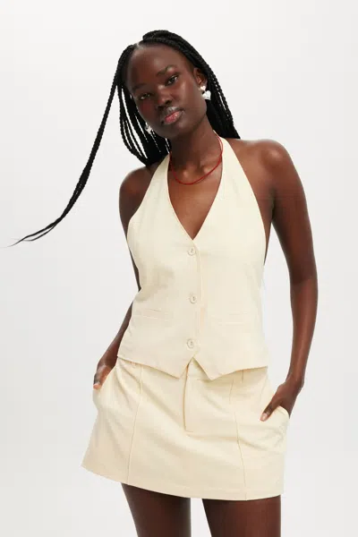 Cotton On Luis Suiting Skirt In Neutral