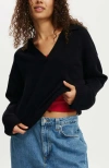 Cotton On Luxe Collar Sweater In Black
