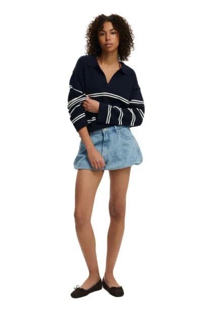 Cotton On Luxe Collar Sweater In Blue