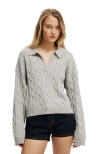 Cotton On Luxe Collar Sweater In Gray