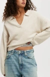 Cotton On Luxe Collar Sweater In Stone