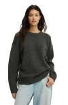 Cotton On Luxe Crew Sweater In Black