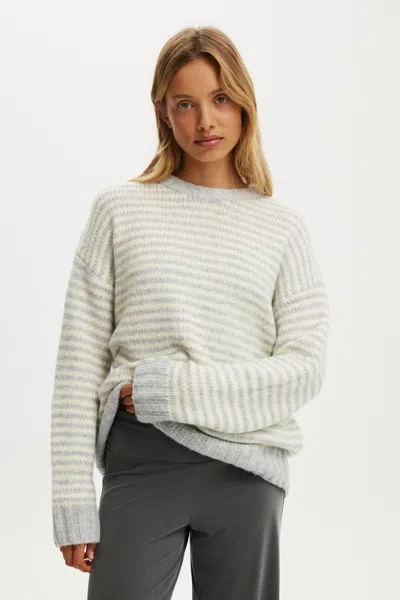 Cotton On Luxe Crew Sweater In White