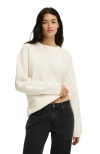 Cotton On Luxe Crew Sweater In White