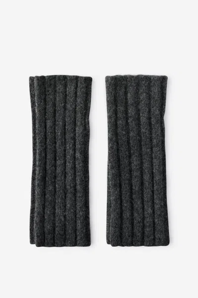 Cotton On Luxe Ribbed Arm Warmers In Charcoal