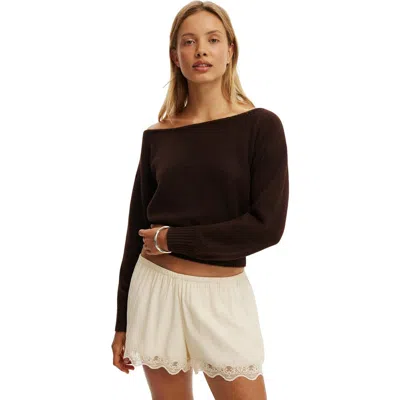 Cotton On Luxe Slouchy Knit In Black