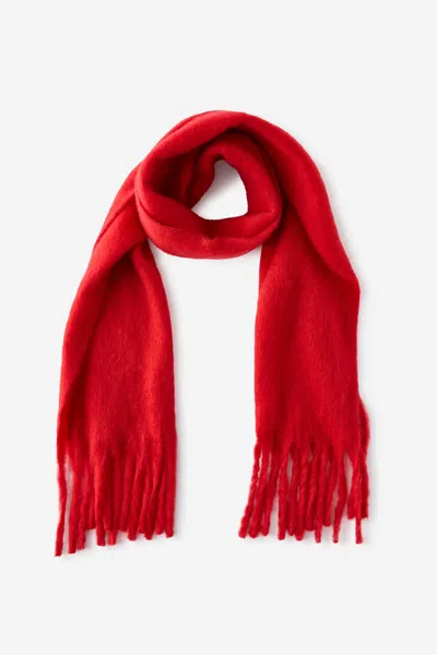 Cotton On Luxe Tassel Scarf In Petal Red