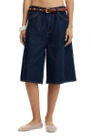 Cotton On Lyocell Wide Denim Jort In Blue Rinse