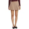 Cotton On Mae Pleated Mini Skirt In Brown