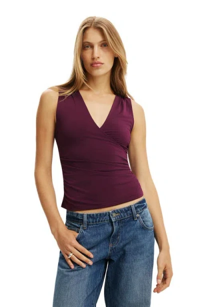 Cotton On Marlo Wrap Tank In Purple