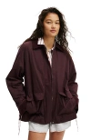 Cotton On Marlow Parka In Burgundy