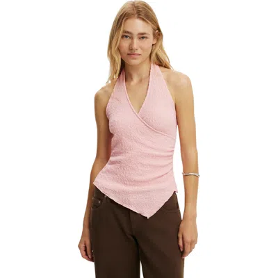 Cotton On Marnie Textured Halter In Red