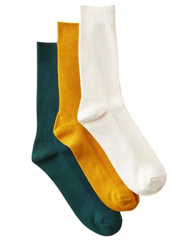 Cotton On Men's 3 Pack Easy Socks In Bone,classic Gold,pineneedle